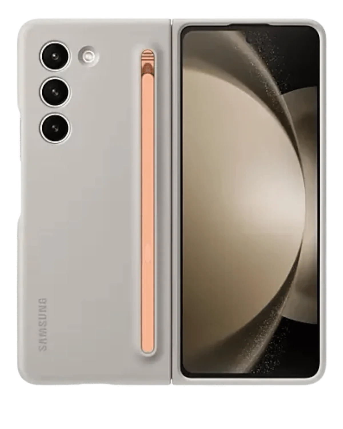 Samsung Ef-Of94Pcuegww Slim S Pen Case Telefoonhoesje Samsung Galaxy Z Fold 5 Zand