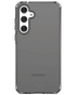 Samsung Galaxy A55 in smokegrijs Itskins telefoonhoesje met zichtbare driedubbele camera en strak design.