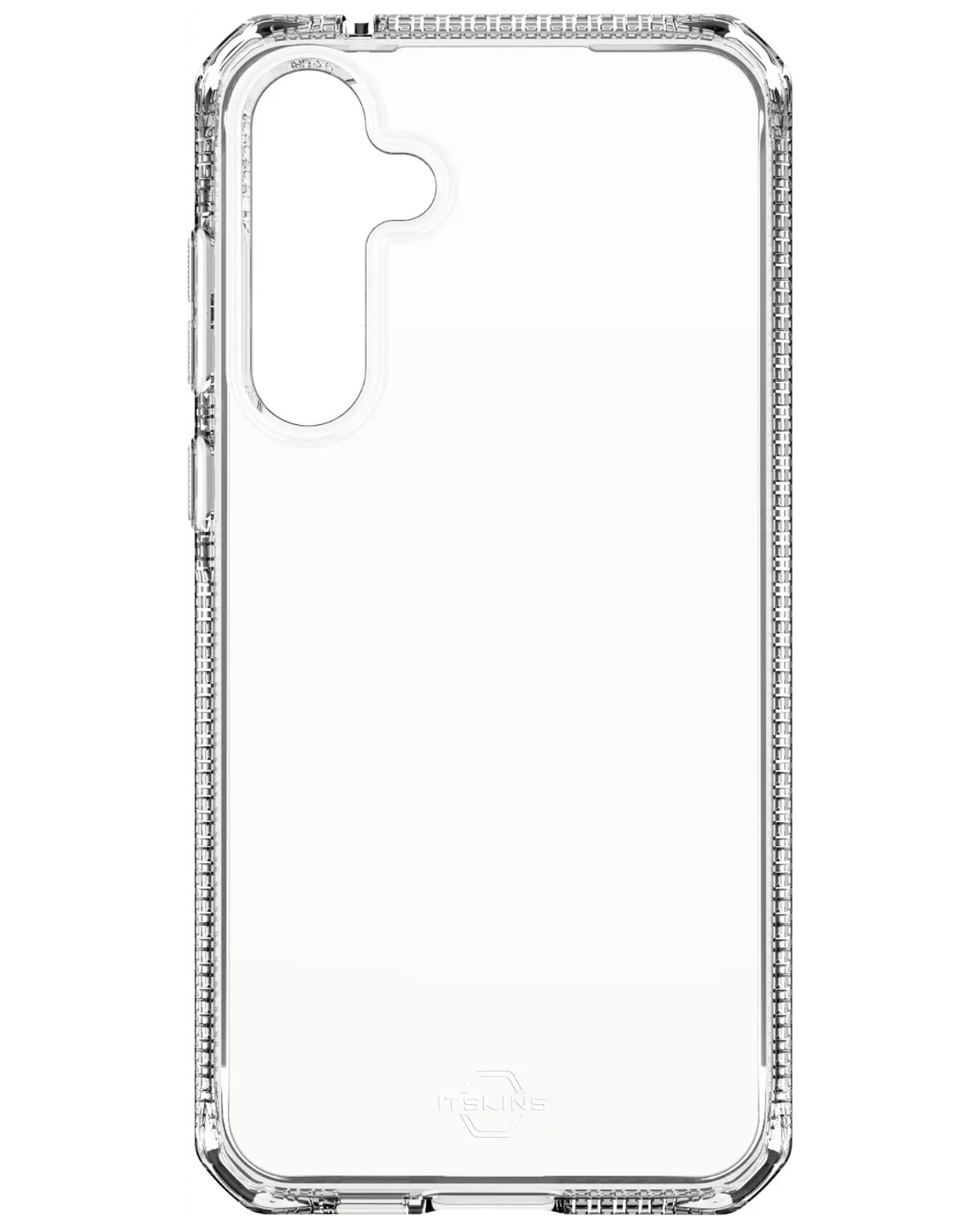 Helder transparant telefoonhoesje van Itskins met schokabsorberende hoeken voor Galaxy A55.