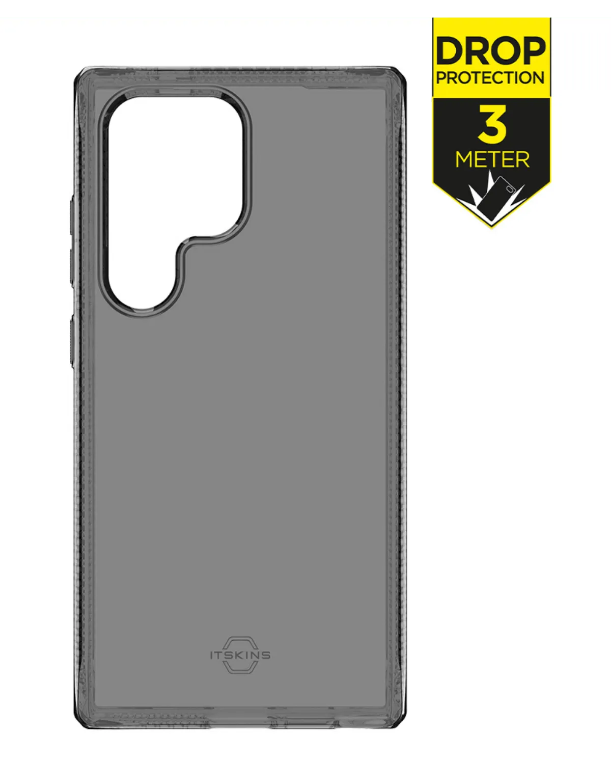 ITSKINS Spectrum Clear R telefoonhoesje voor Samsung Galaxy S24 Ultra in smoke-transparant, met valbescherming tot 3 meter.