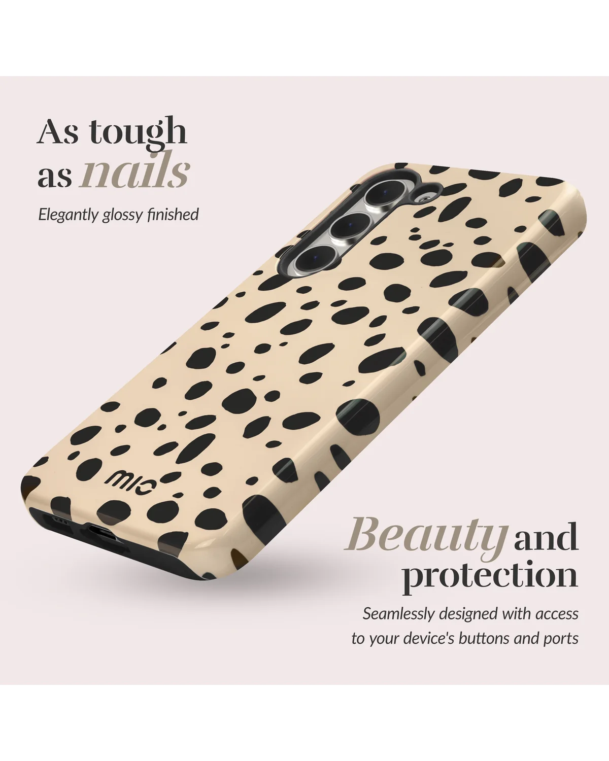 Mio By Mobilize Mio Spots Magsafe Compatibel Telefoonhoesje Samsung A15 4G-5G Zwart Bruin