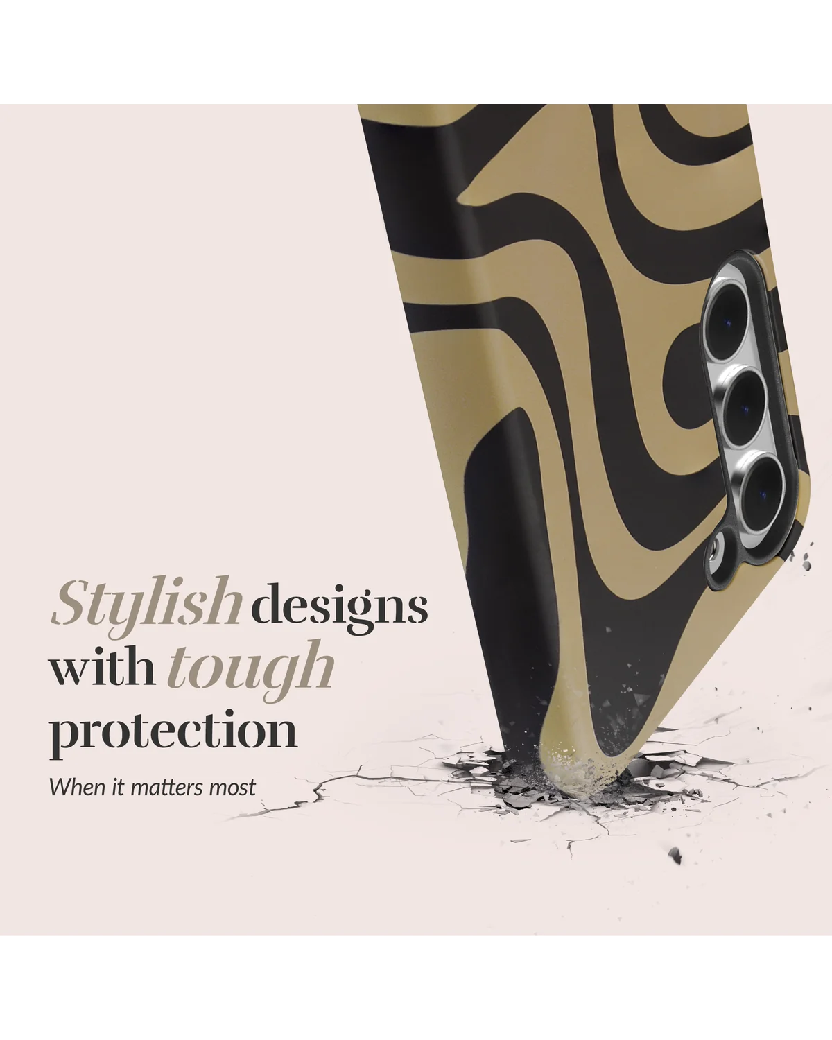 Mio By Mobilize Mio Swirl Magsafe Compatibel Telefoonhoesje Samsung A15 4G-5G Zwart Bruin