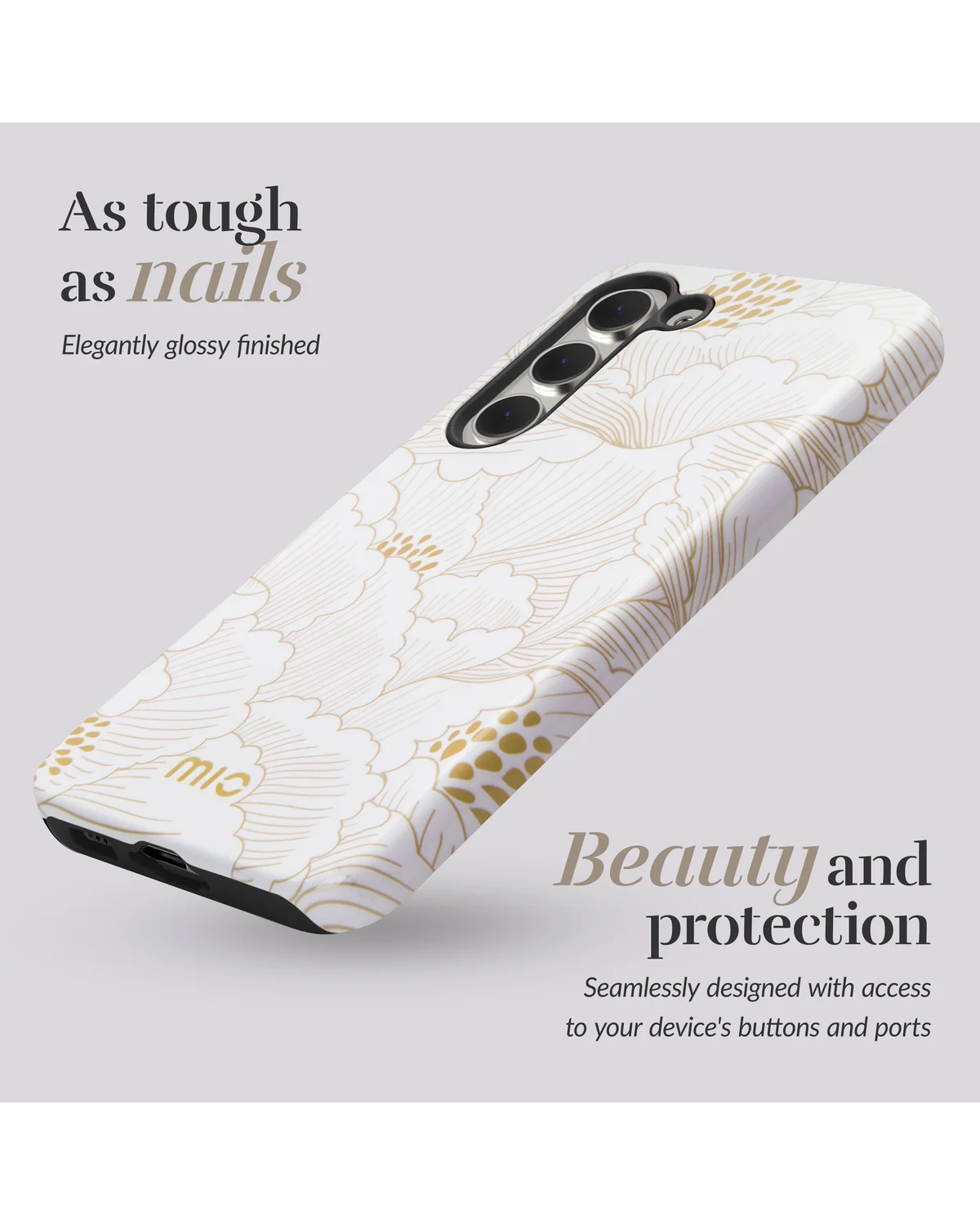 Mio By Mobilize Mio White Roses Magsafe Compatibel Telefoonhoesje Samsung A15 4G-5G Wit