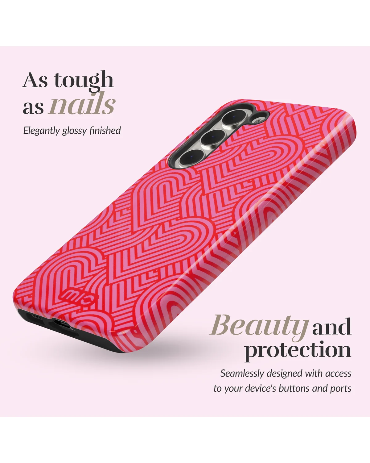 Mio By Mobilize Mio Wild Hearts Magsafe Compatibel Telefoonhoesje Samsung A15 4G-5G Roze