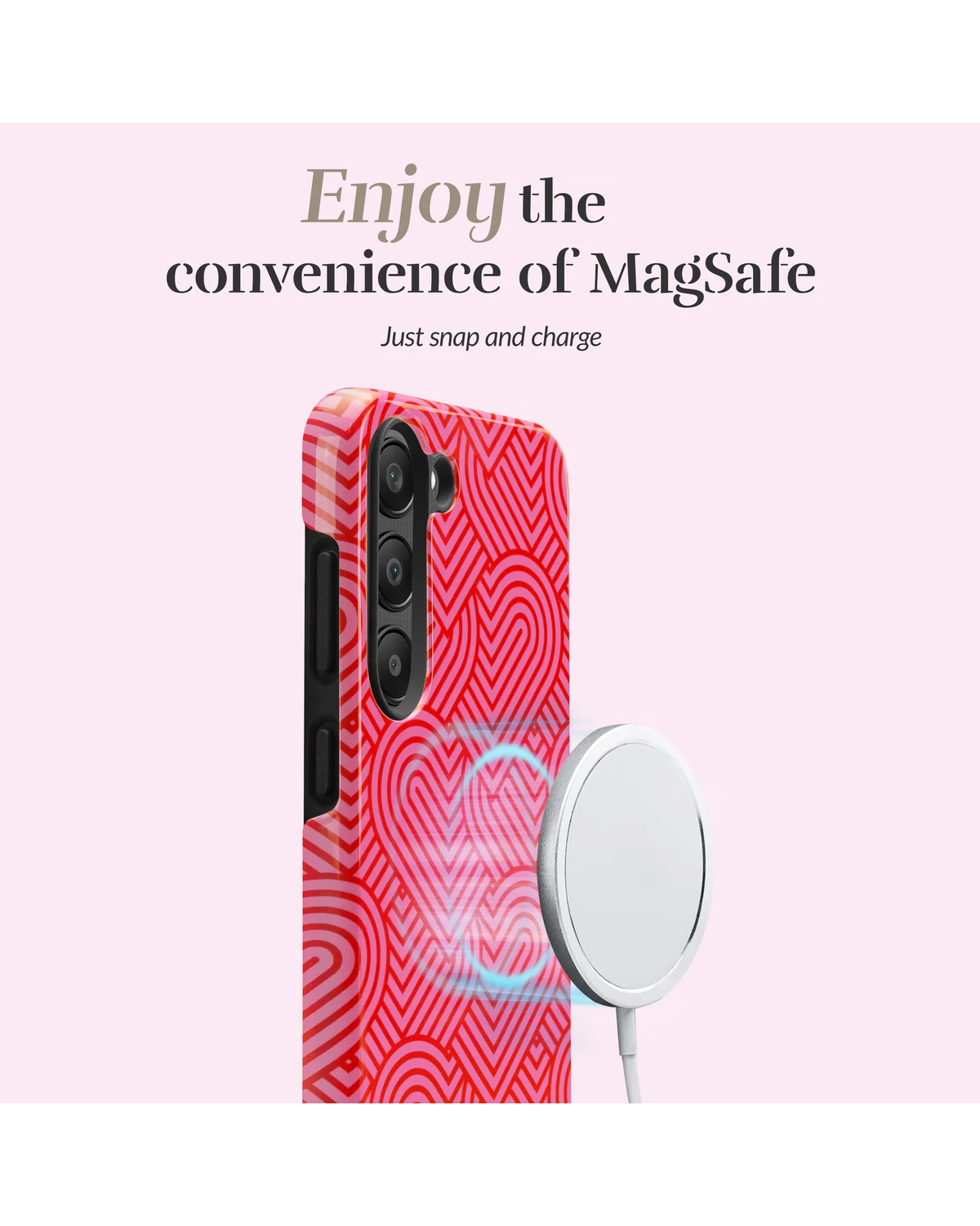 Mio By Mobilize Mio Wild Hearts Magsafe Compatibel Telefoonhoesje Samsung A15 4G-5G Roze