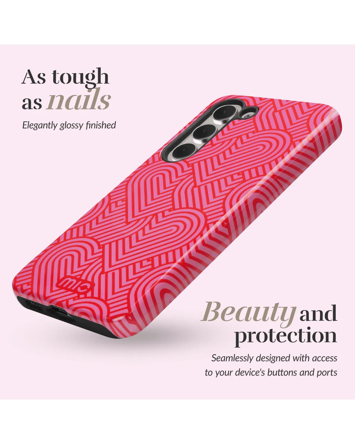 Mio By Mobilize Mio Wild Hearts Magsafe Compatibel Telefoonhoesje Samsung A35 5G Roze