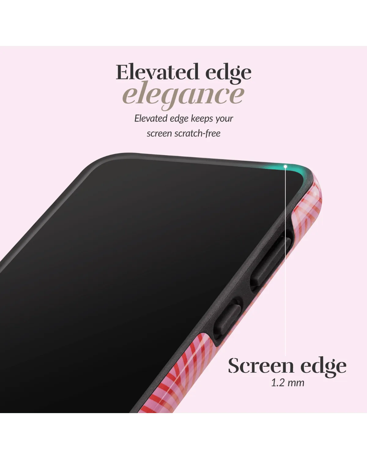 Mio telefoonhoesje met verhoogde randen, beschermt het scherm van de Samsung S24 Plus 5G tegen krassen en stoten.