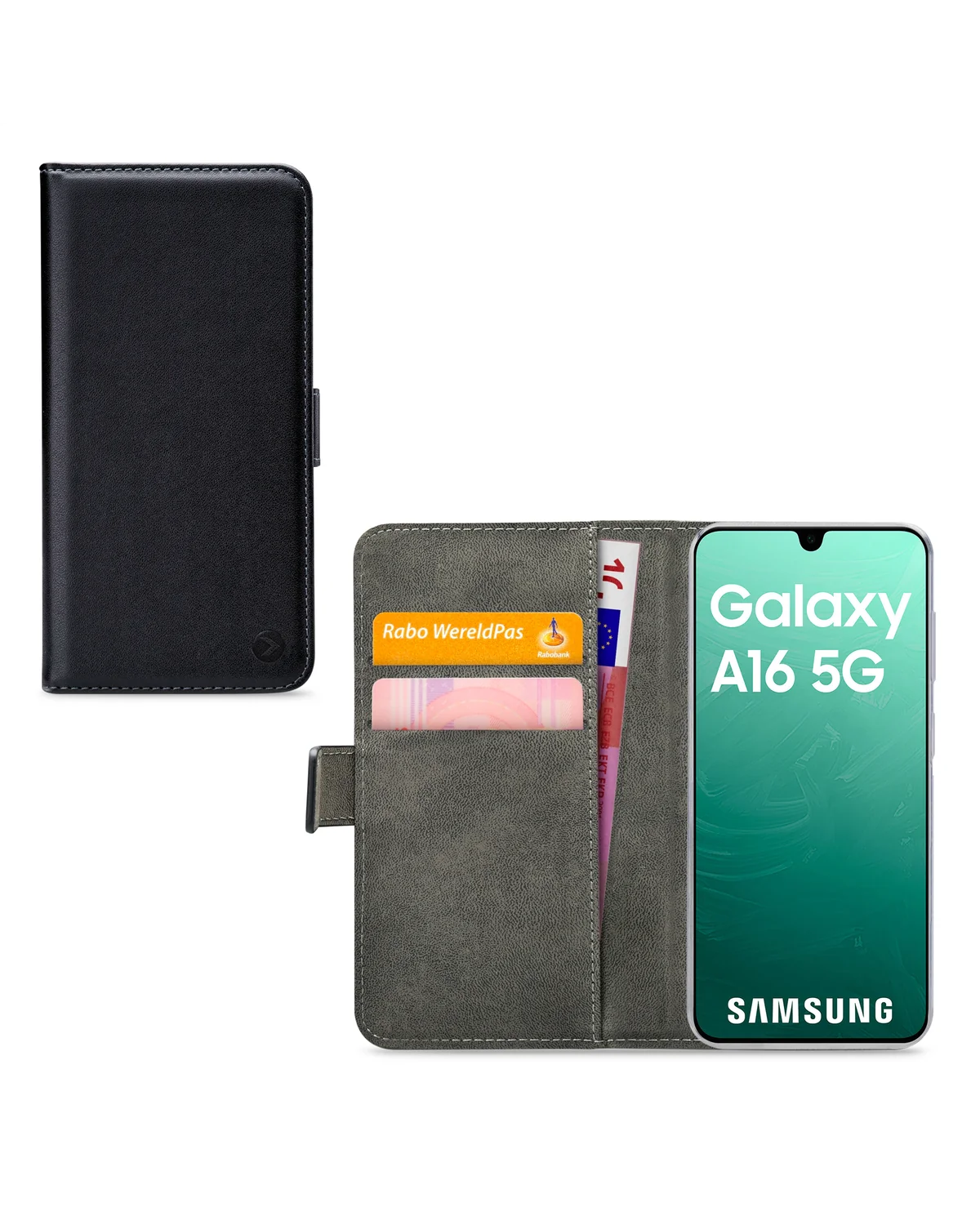 Mobilize Classic Gelly Wallet Book Case Telefoonhoesje Samsung Galaxy A16 4G-5G Zwart