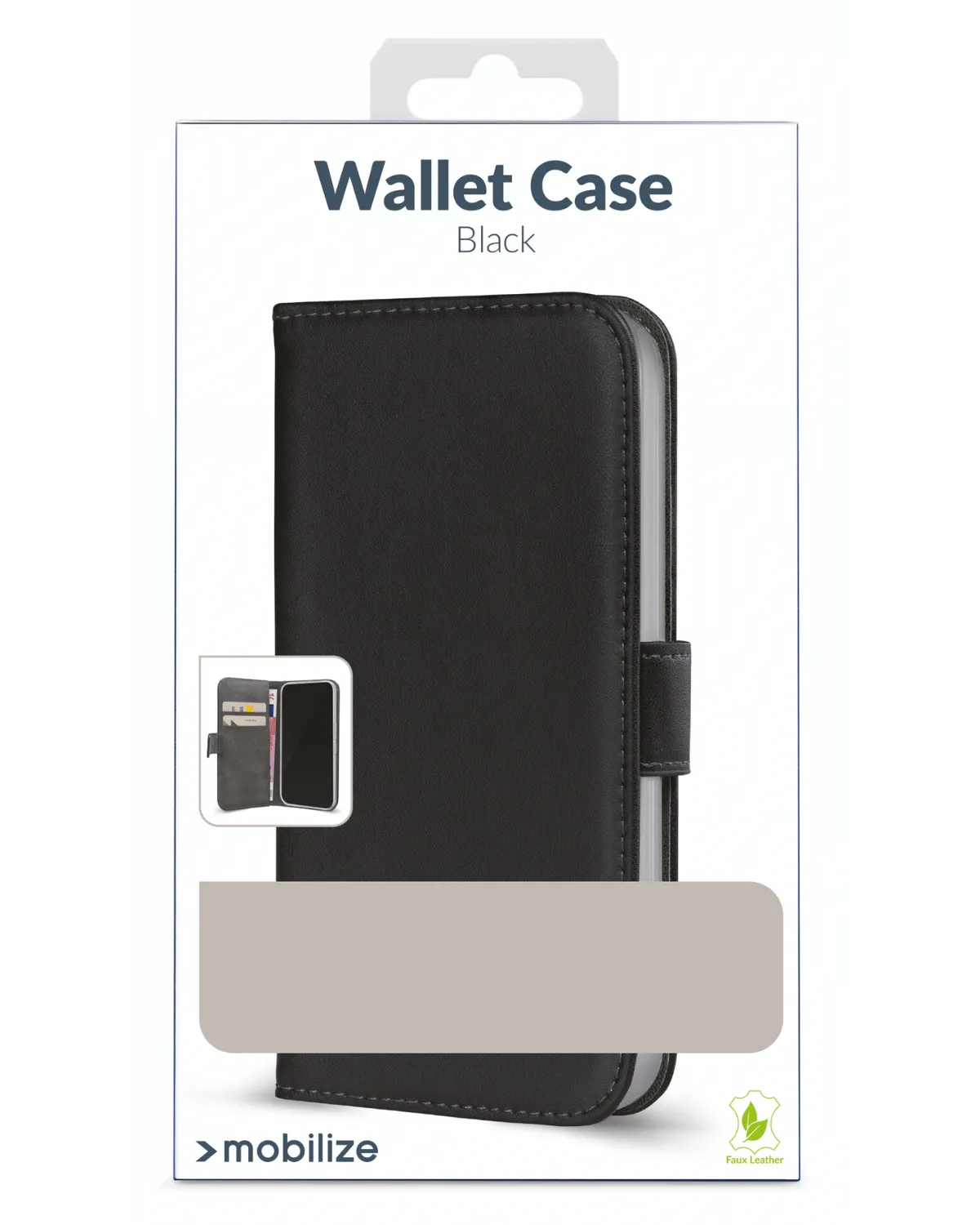 Verpakking van de Mobilize Classic Gelly Wallet Book Case in zwart, geschikt voor de Samsung Galaxy S24 5G.