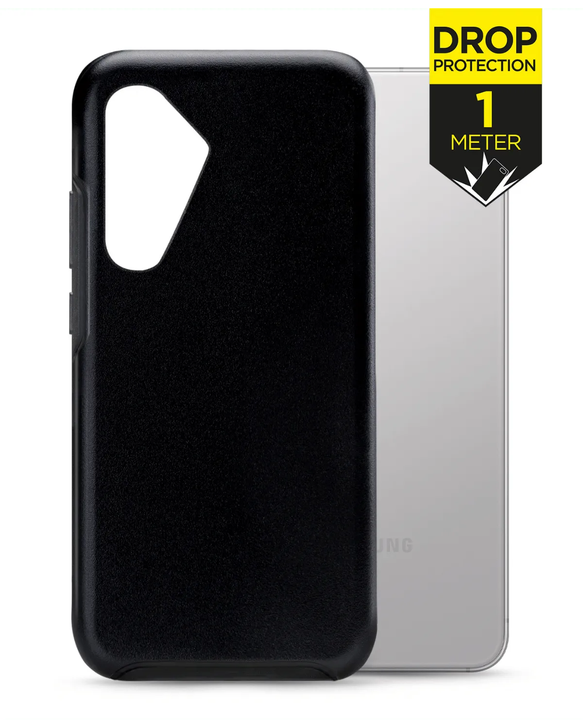 Mobilize Extreme Tough Case in zwart voor Samsung Galaxy S24 Plus 5G met 1 meter valbescherming, stevige bescherming en strak design.