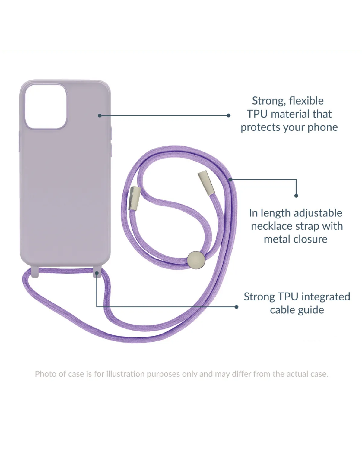 Mobilize Lanyard Gelly Case Telefoonhoesje Samsung Galaxy A35 5G Pastel Paars