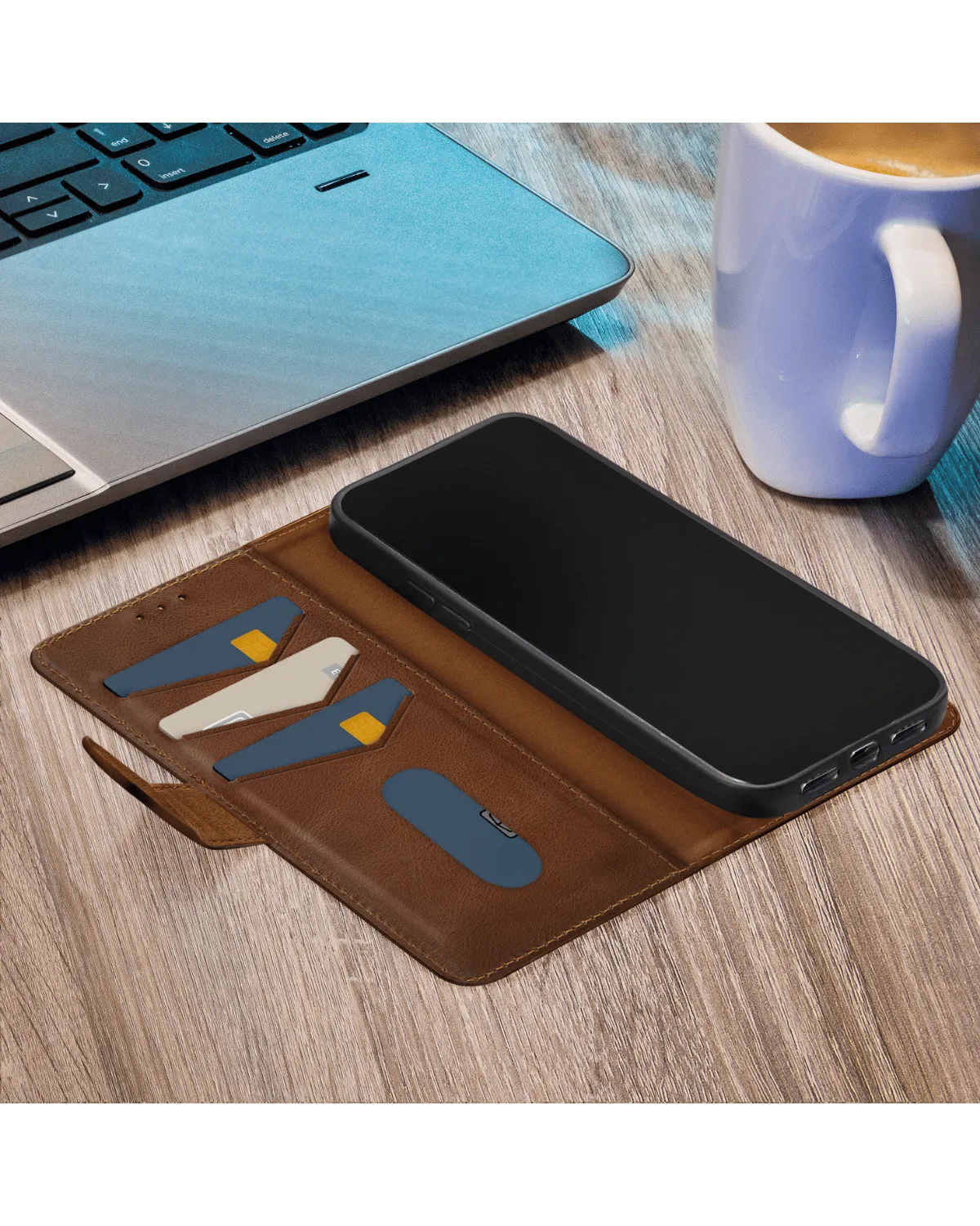 Mobilize Leather Wallet Case Telefoonhoesje Samsung Galaxy A35 5G Bruin