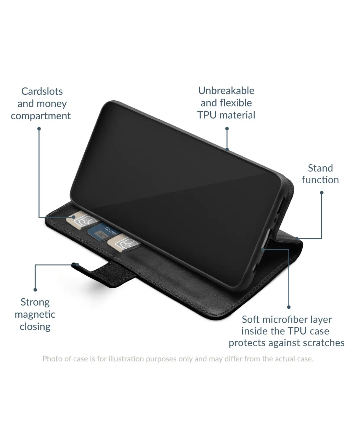 Mobilize Leather Wallet Case Telefoonhoesje Samsung Galaxy A35 5G Zwart