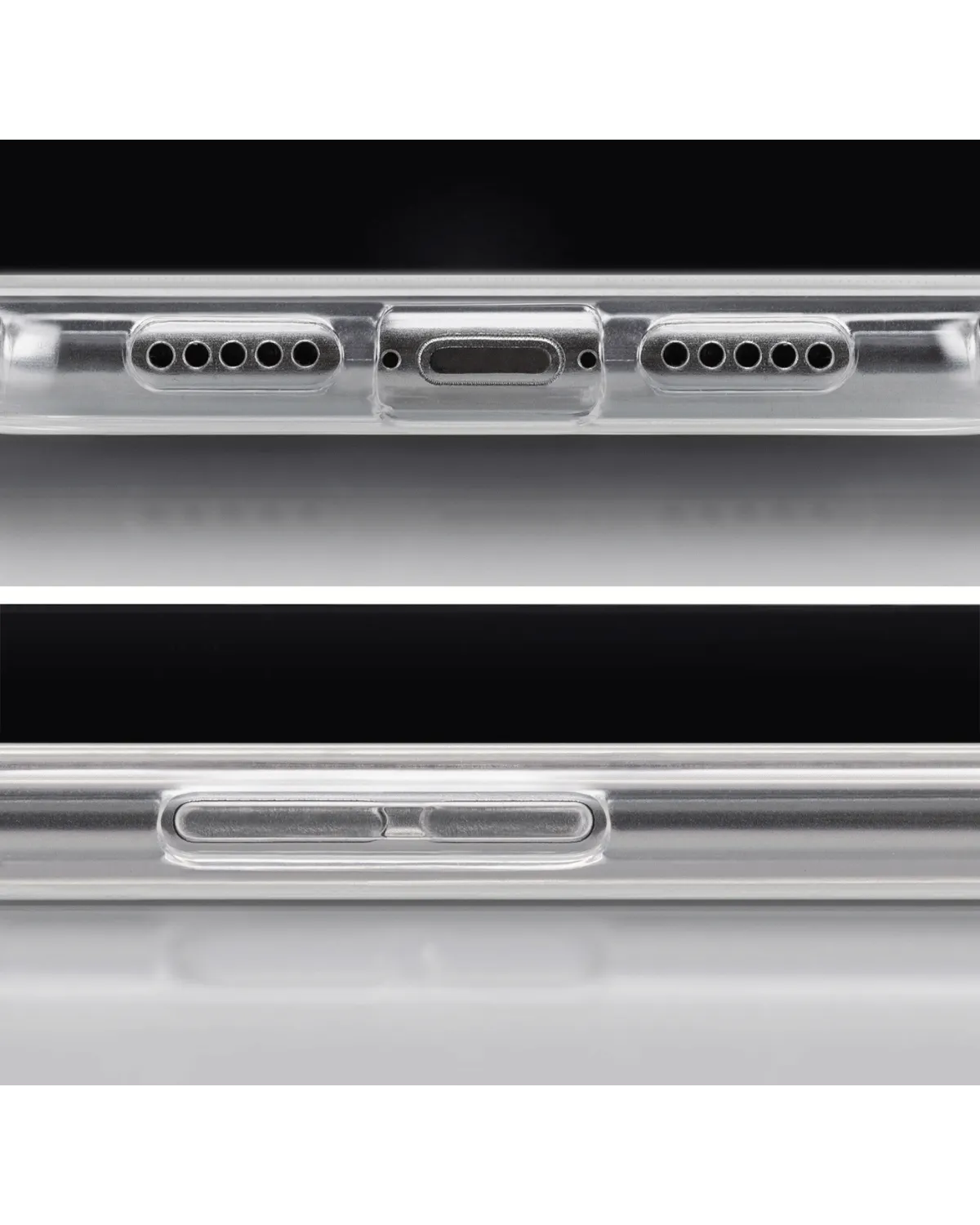 Close-up van poortuitsparingen van de Mobilize MagSafe Case voor Samsung Galaxy S24 5G.