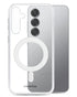 Transparante Mobilize MagSafe Compatibel Naked Protection Case voor Samsung Galaxy S25 5G, met ingebouwde MagSafe-magneetring.