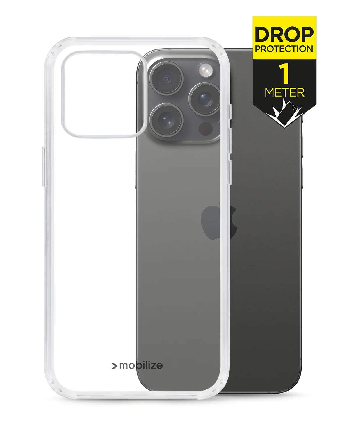 Mobilize Naked Protection Case Telefoonhoesje Apple iPhone 15 Pro Max Transparant