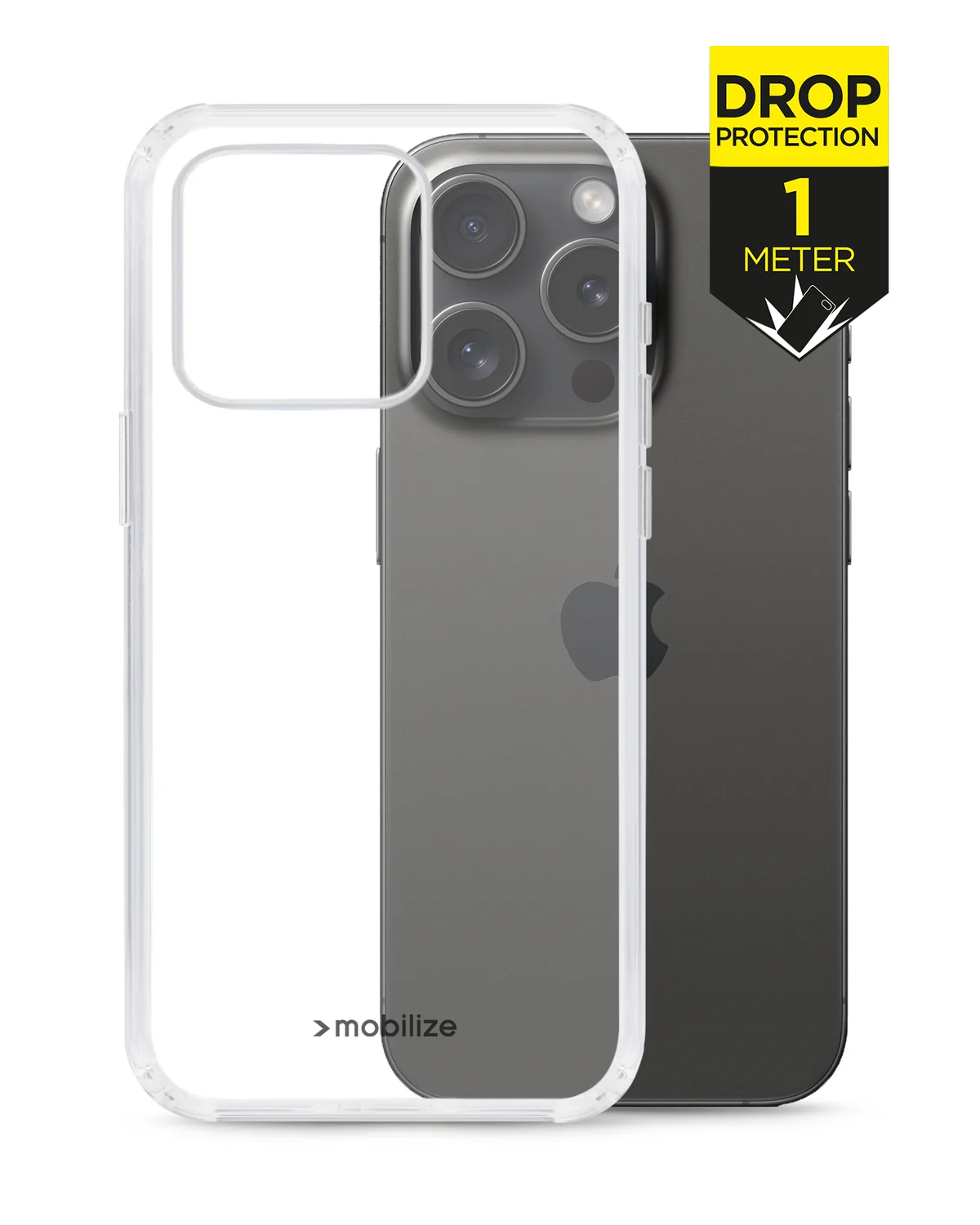 Mobilize Naked Protection Case Telefoonhoesje Apple iPhone 15 Pro Transparant