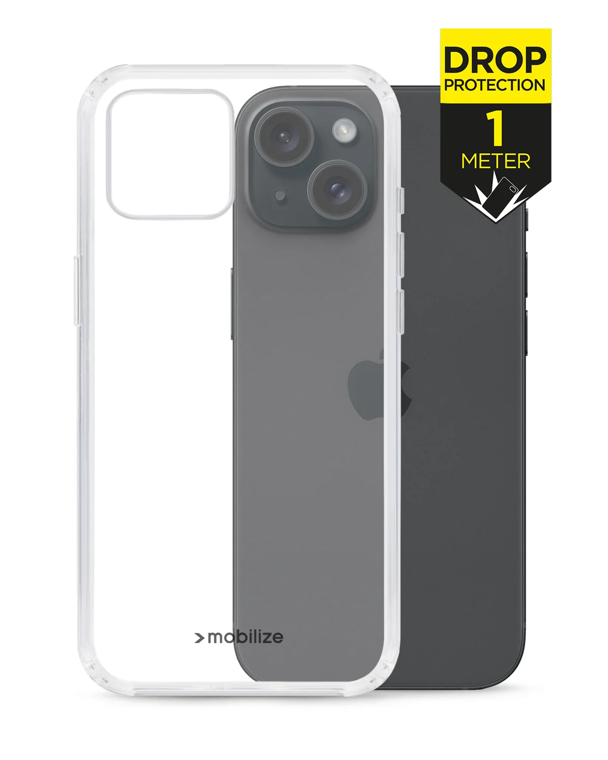 Mobilize Naked Protection Case Telefoonhoesje Apple iPhone 15 Transparant