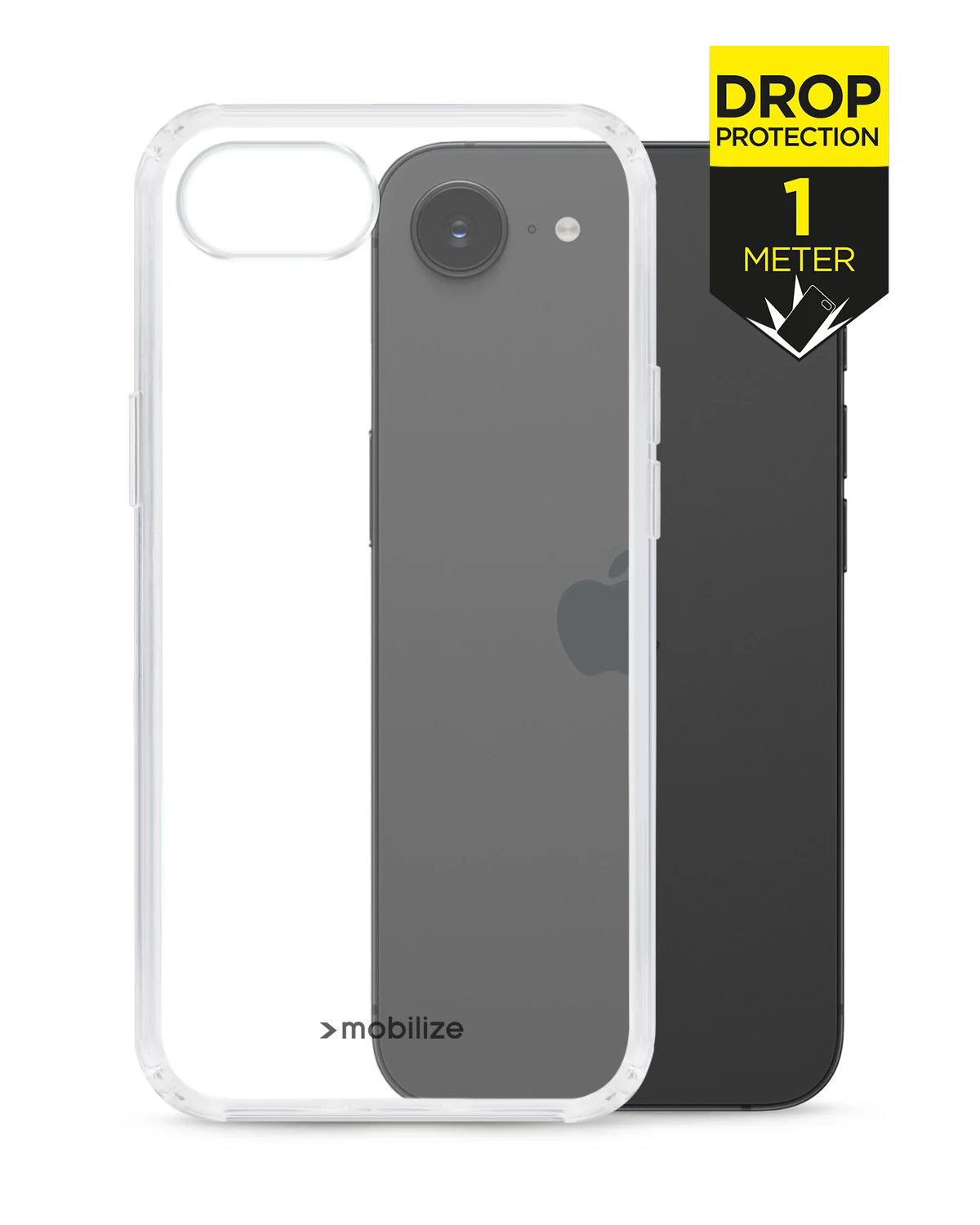 Mobilize Naked Protection Case Telefoonhoesje Apple iPhone 16e Transparant
