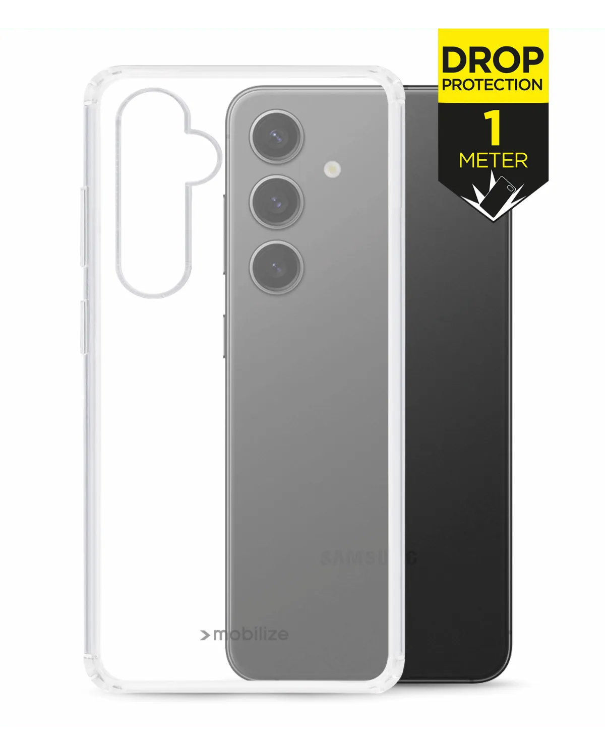 Transparant Mobilize Naked Protection telefoonhoesje voor Samsung Galaxy S24 Plus 5G met valbescherming tot 1 meter