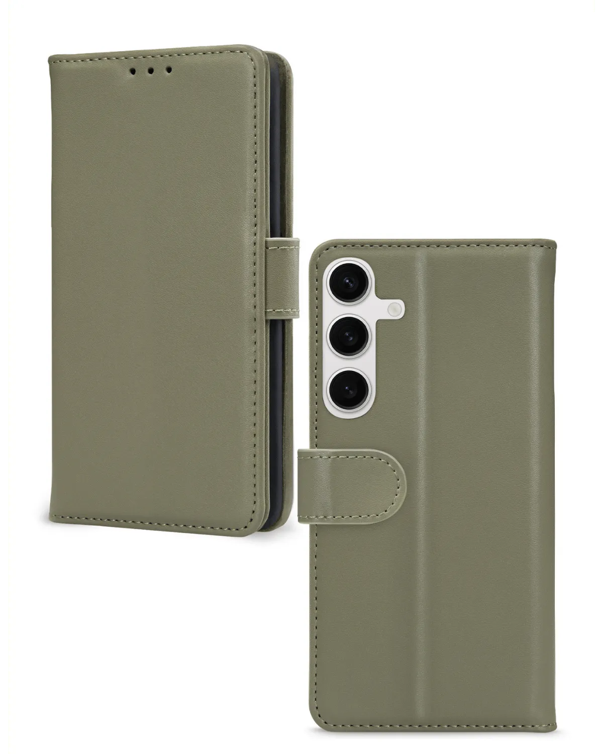 Mobilize Premium Wallet Book Case in groen voor Samsung Galaxy S24 FE 5G, biedt volledige bescherming en stijl.
