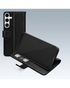 Zwart premium wallet book case voor Samsung Galaxy S24 FE 5G met ruimte voor pasjes en magnetische sluiting.