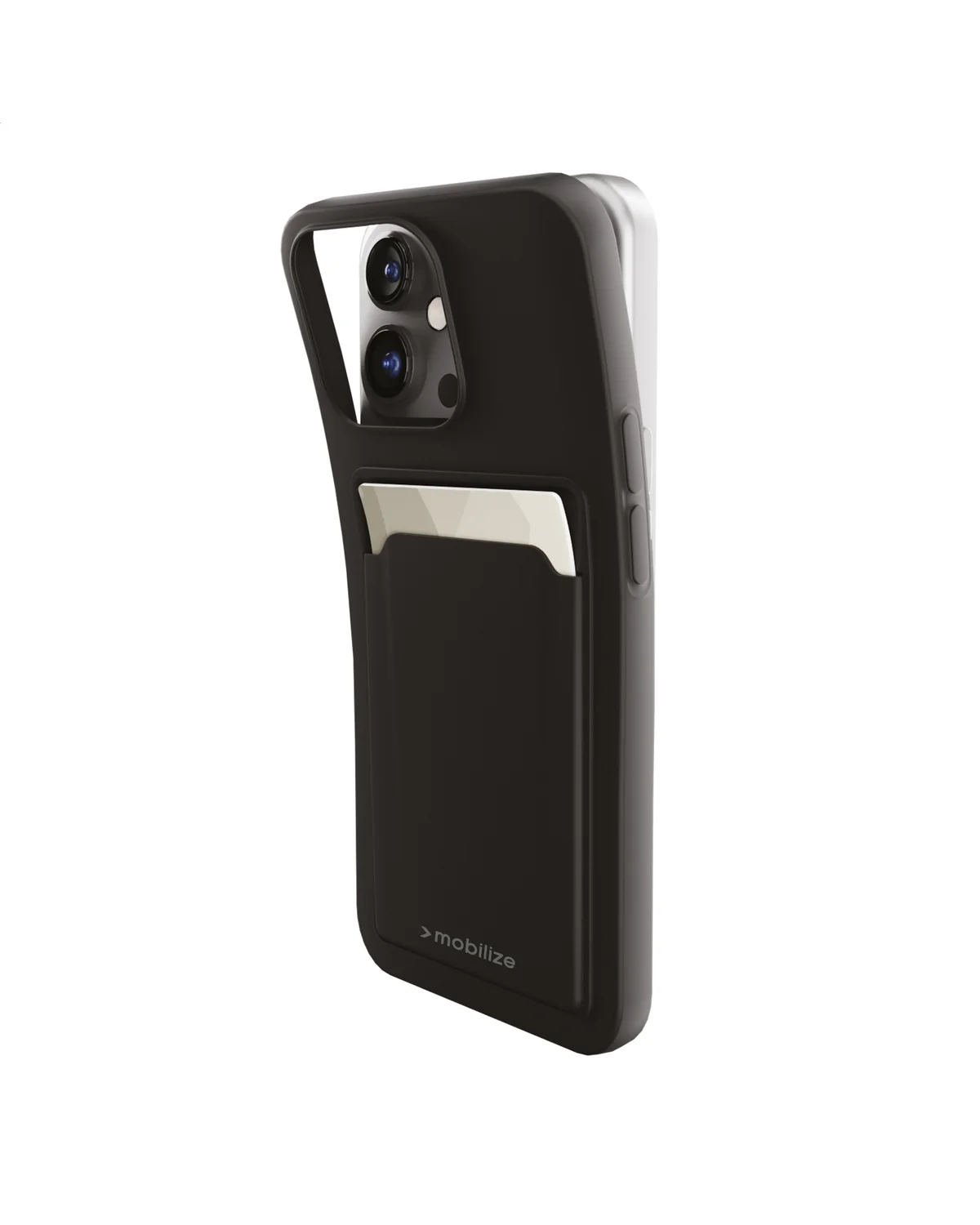 Mobilize Rubber Gelly Card Case Soft Telefoonhoesje Samsung Galaxy A25 5G Mat Zwart