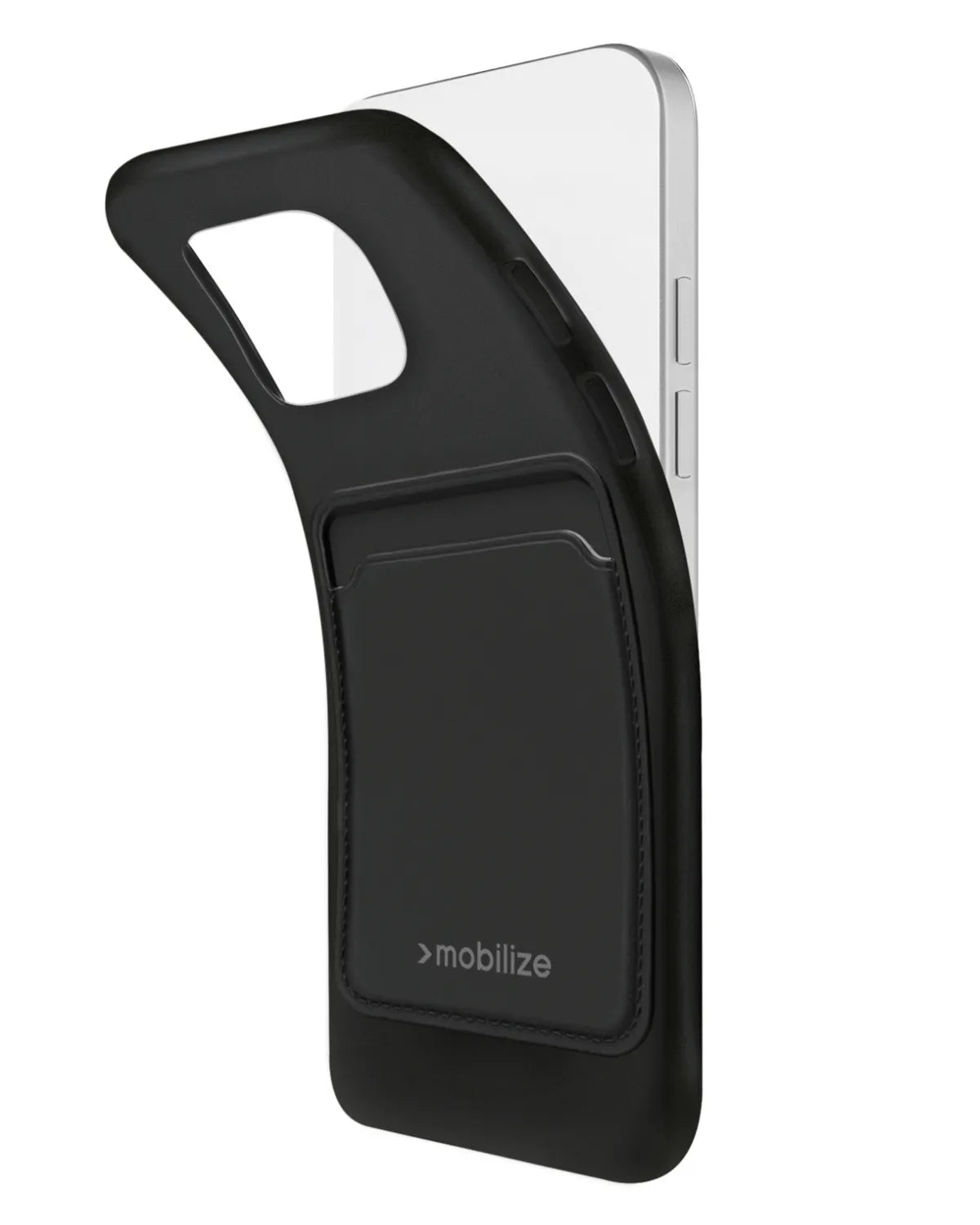 Mobilize Rubber Gelly Card Case Soft Telefoonhoesje Samsung Galaxy A35 5G Mat Zwart