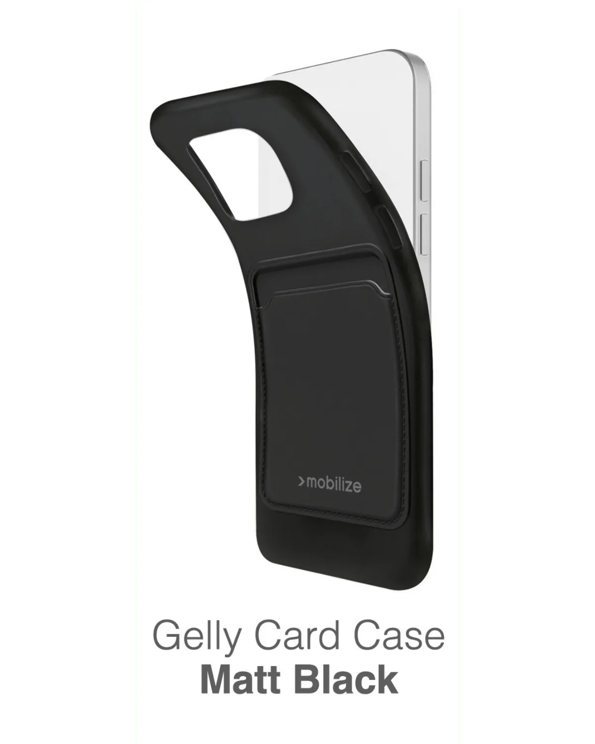 Mobilize Rubber Gelly Card Case Soft Telefoonhoesje Samsung Galaxy S24 Plus 5G Mat Zwart