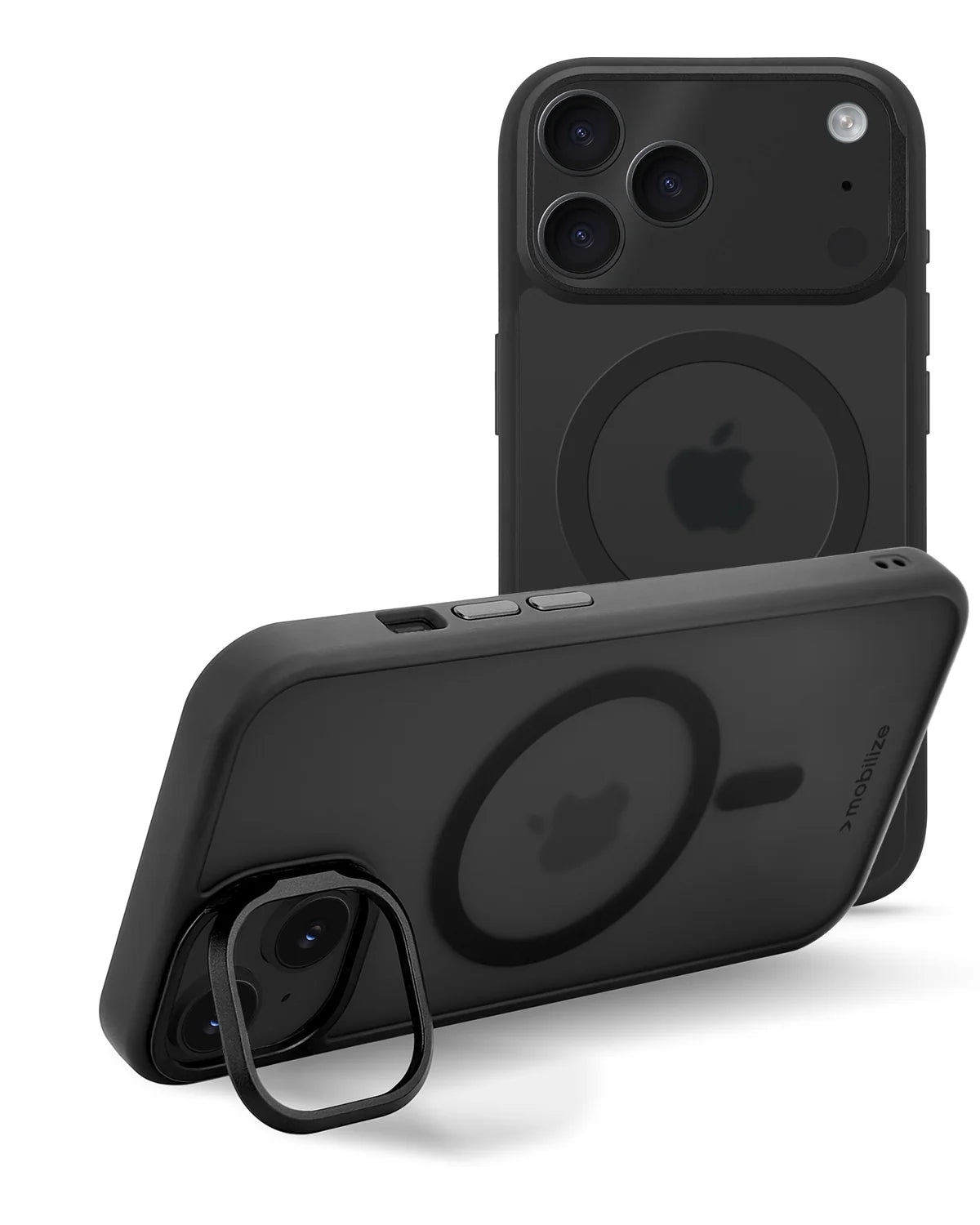 Mobilize MagSafe Compatibel Hybride Pro Hoesje (Case) met Camera Stand – Apple iPhone 17 Pro Max – Zwart
