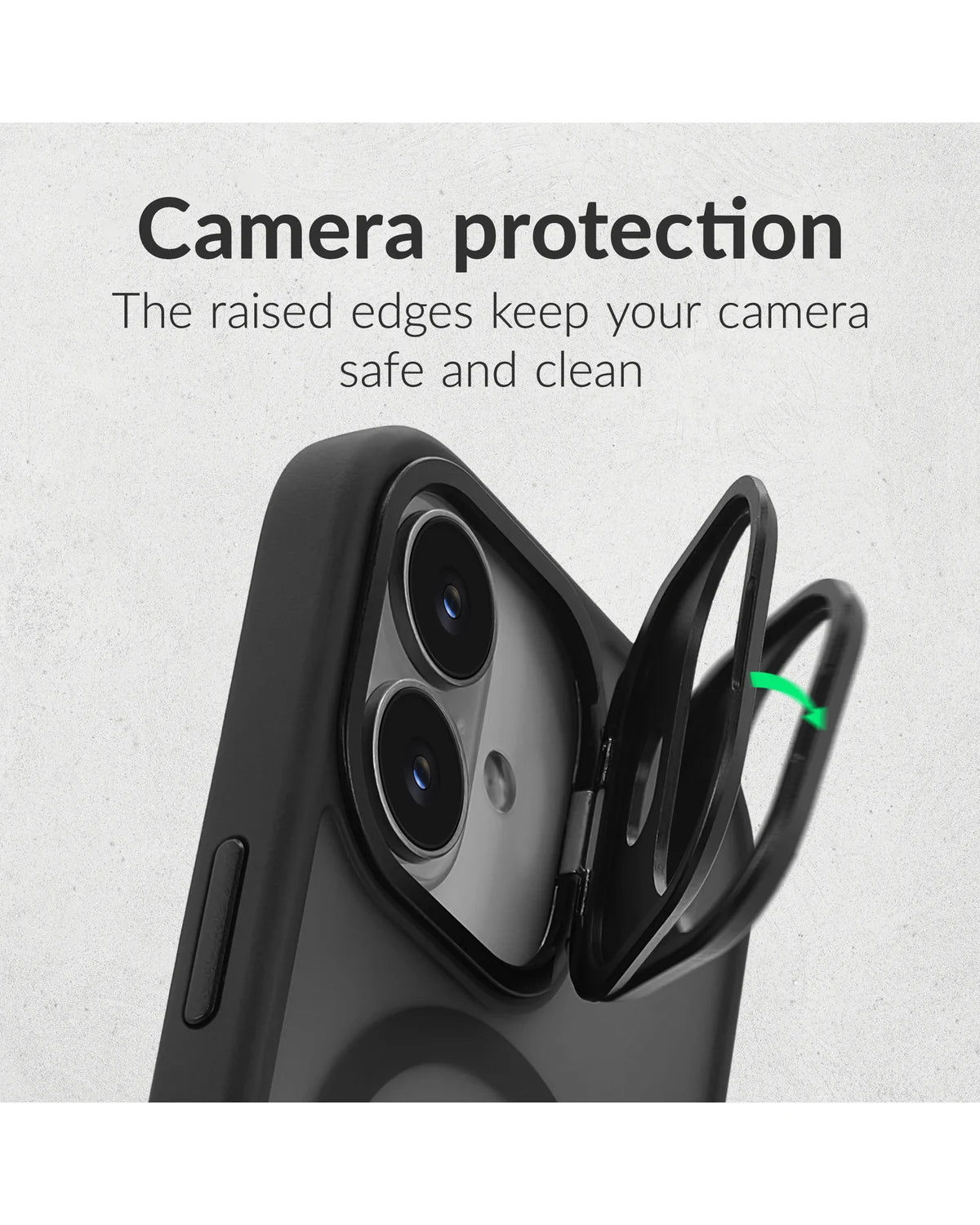 Mobilize MagSafe Compatibel Hybride Pro Hoesje (Case) met Camera Stand – Apple iPhone 17 Pro Max – Zwart