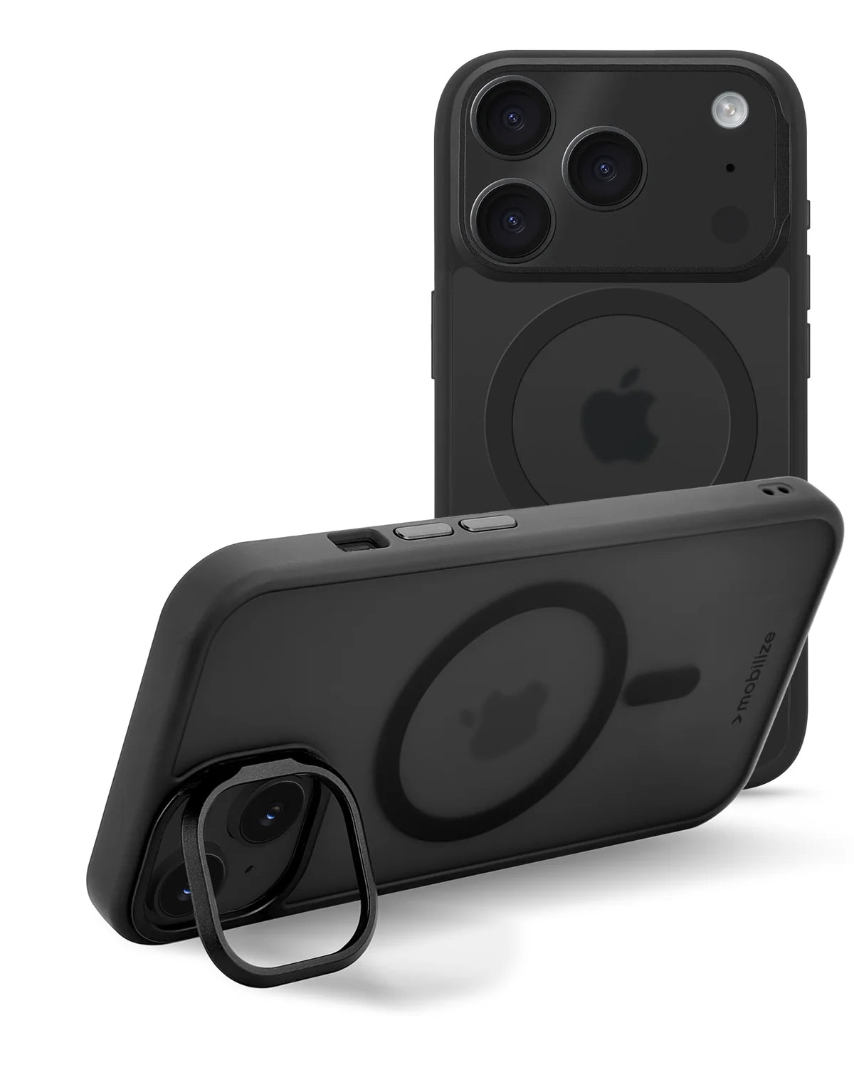 Mobilize MagSafe Compatibel Hybride Pro Hoesje (Case) met Camera Stand – Apple iPhone 17 Pro – Zwart