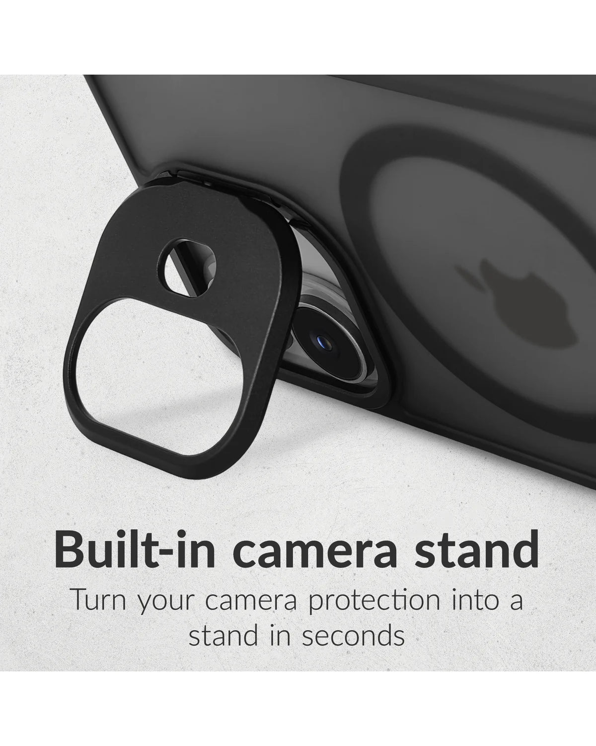 Mobilize MagSafe Compatibel Hybride Pro Hoesje (Case) met Camera Stand – Apple iPhone 17 Pro – Zwart