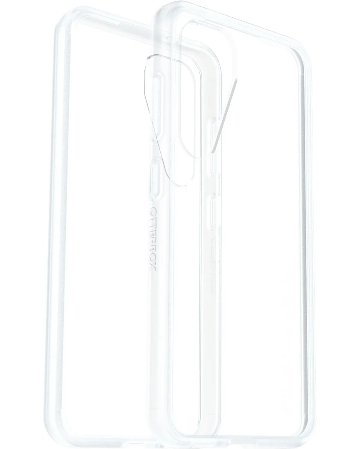 Set van twee transparante Otterbox React Series Cases voor Samsung Galaxy S25 5G, duurzame bescherming.