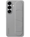 Grijze Samsung Standing Grip Case voor Galaxy S25 Plus 5G met handige grip voor extra stabiliteit en comfortabel gebruik.