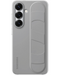 Grijze Samsung Standing Grip Case voor Galaxy S25 Plus 5G met handige grip voor extra stabiliteit en comfortabel gebruik.