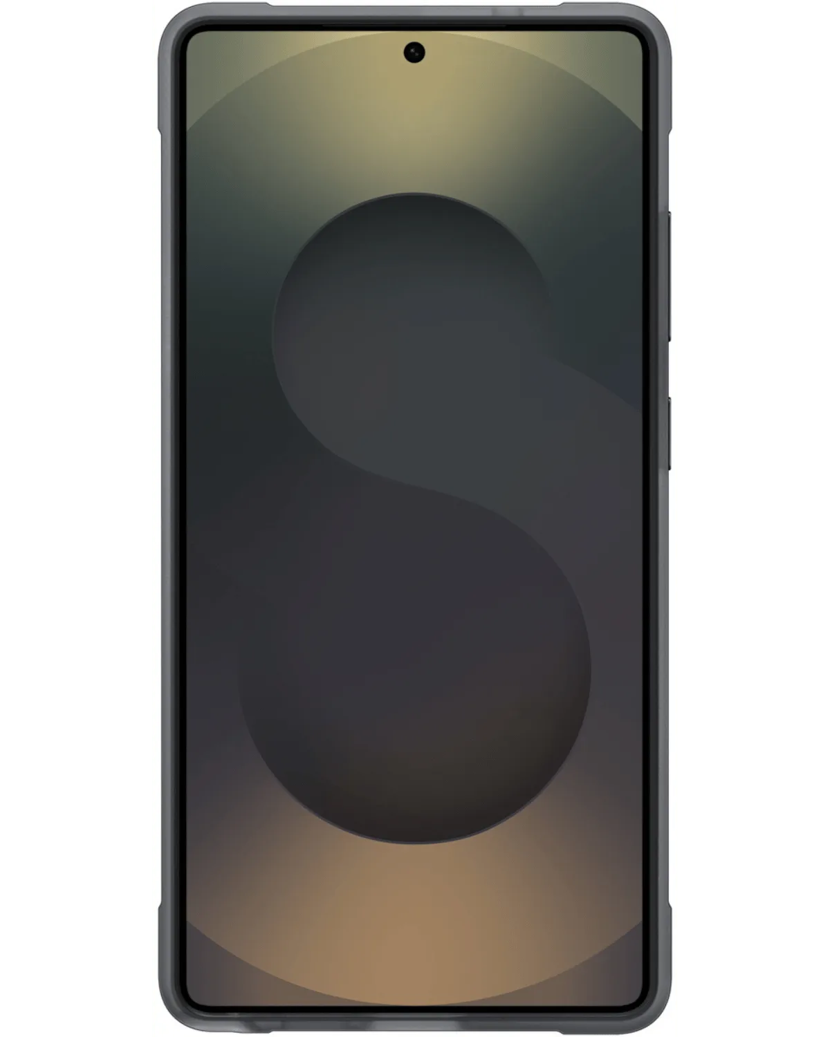 Vooraanzicht van de Samsung Galaxy S25 Ultra met de Flipsuit rugged case, minimalistisch design.