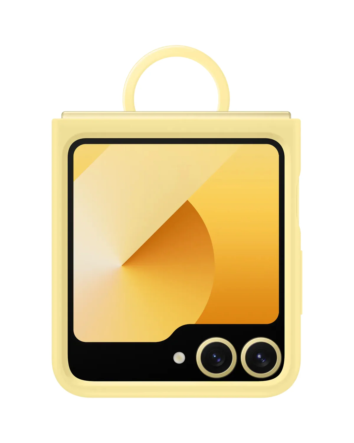 Samsung Ef-Pf741Tyegww Samsung Siliconen Telefoonhoesje Met Ring Galaxy Z Flip 6 Geel