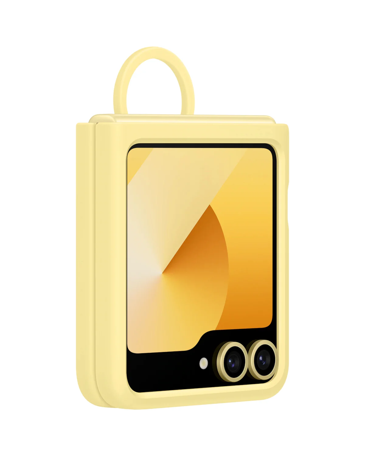 Samsung Ef-Pf741Tyegww Samsung Siliconen Telefoonhoesje Met Ring Galaxy Z Flip 6 Geel