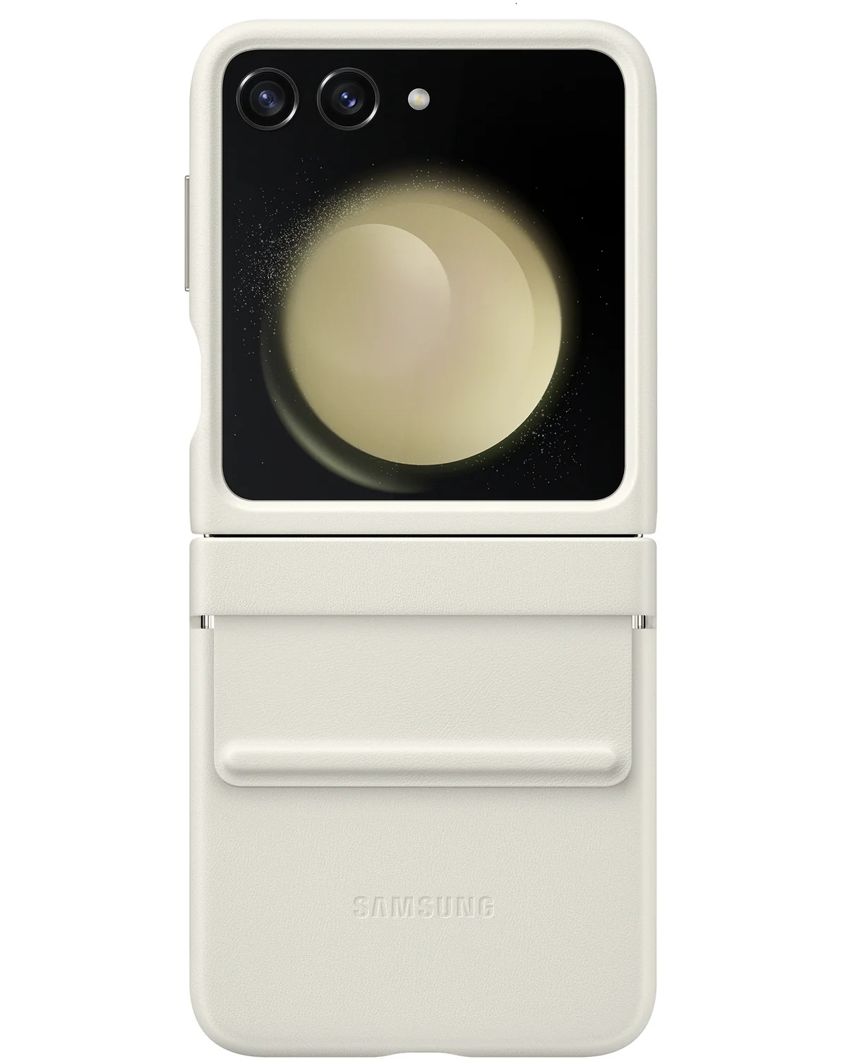 Samsung Ef-Vf731Puegww Samsung Flap Vegan Leather Case Telefoonhoesje Galaxy Z Flip 5 Crème