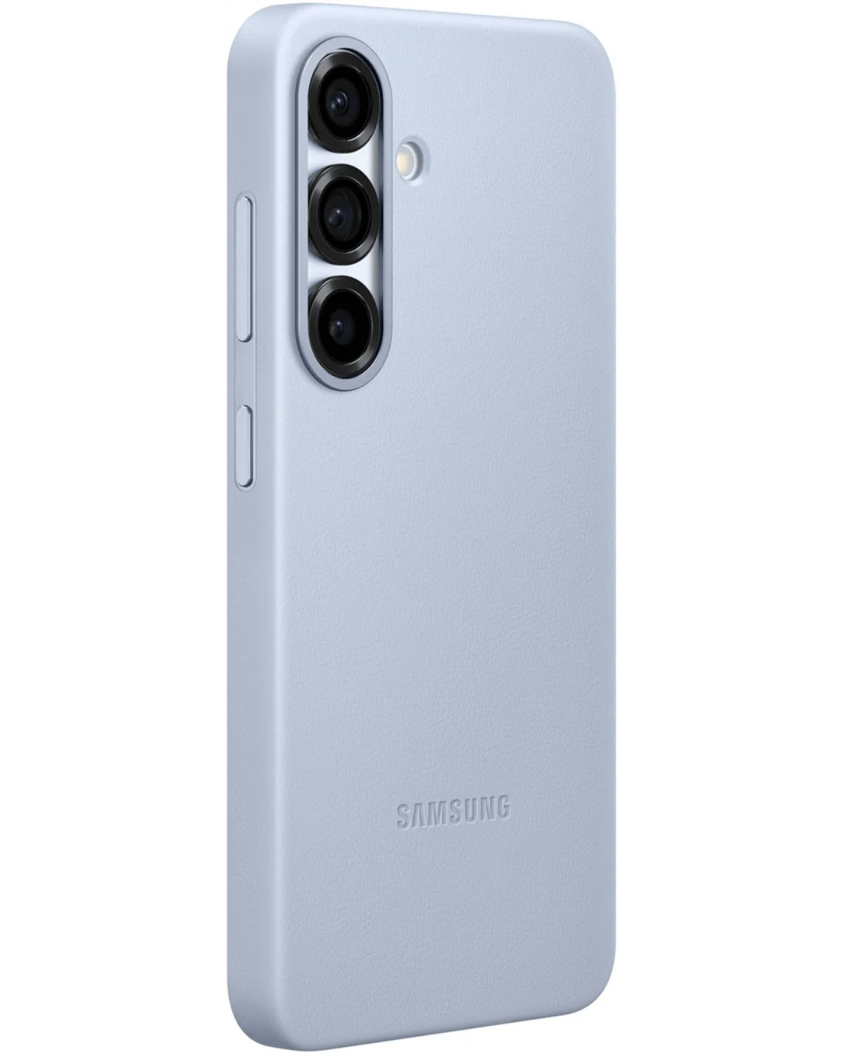 Zijaanzicht van de Samsung Kindsuit Case op een Galaxy S25 Plus 5G, met een slank profiel en luxe textuur voor een premium uitstraling.