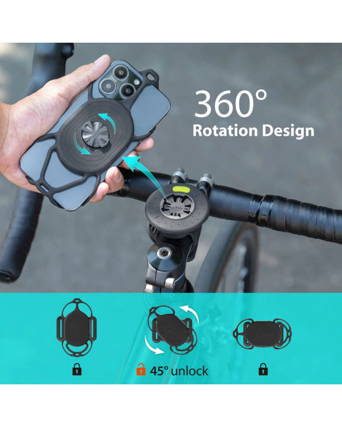 Bone Bike Tie Connect Kit 2 Telefoonhouder voor Fiets – Zwart