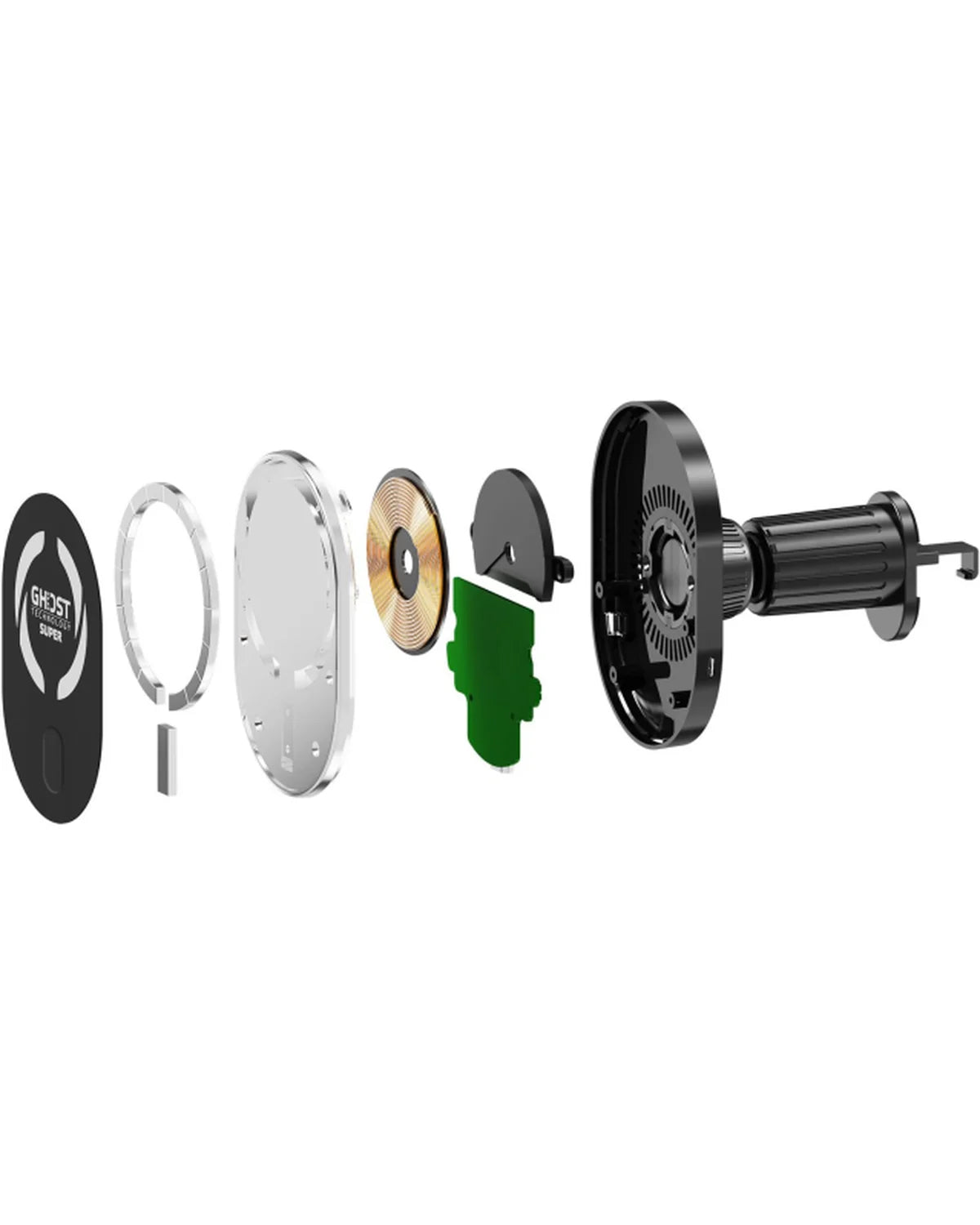 Celly GhostSuperMag MagSafe Draadloze Telefoonhouder – Zwart