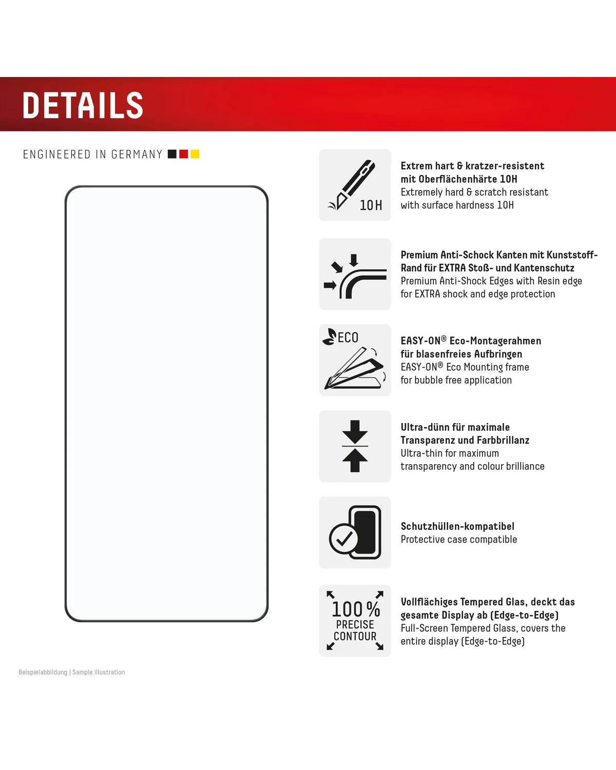 Displex Premium Glass Full Cover Screenprotector – Samsung Galaxy S25 Edge 5G