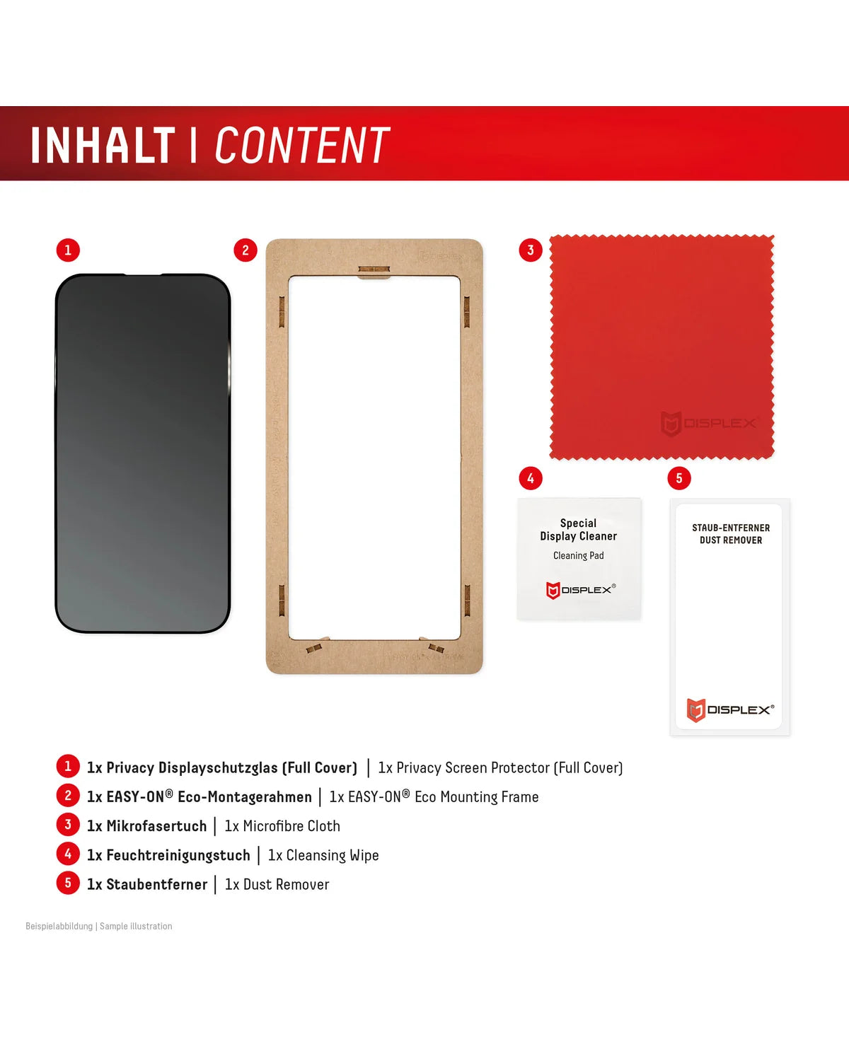 Displex Privacy Glass Full Cover Screenprotector – Apple iPhone Air