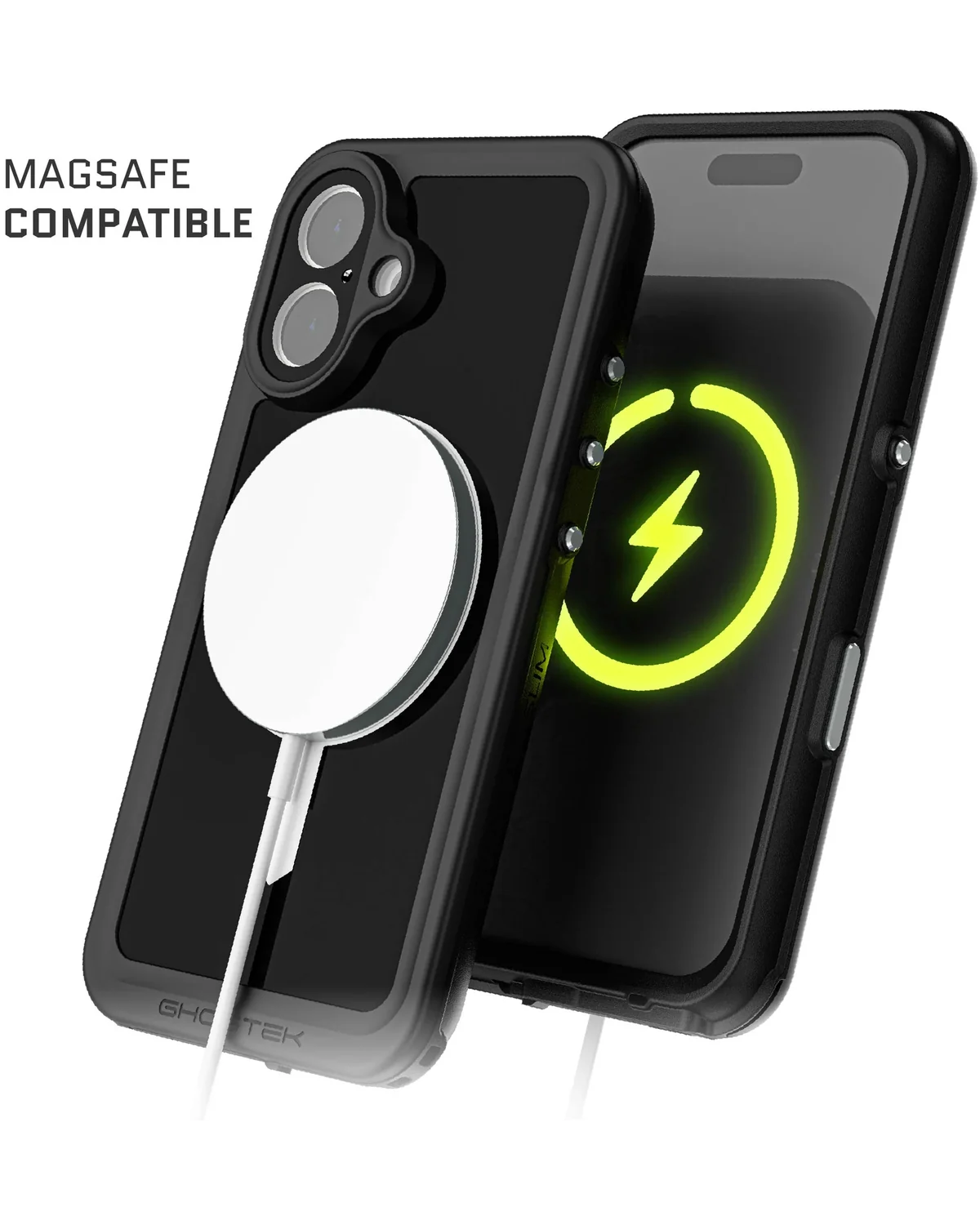 Ghostek Nautical Slim Waterproof MagSafe Case Telefoonhoesje Apple iPhone 16 Zwart