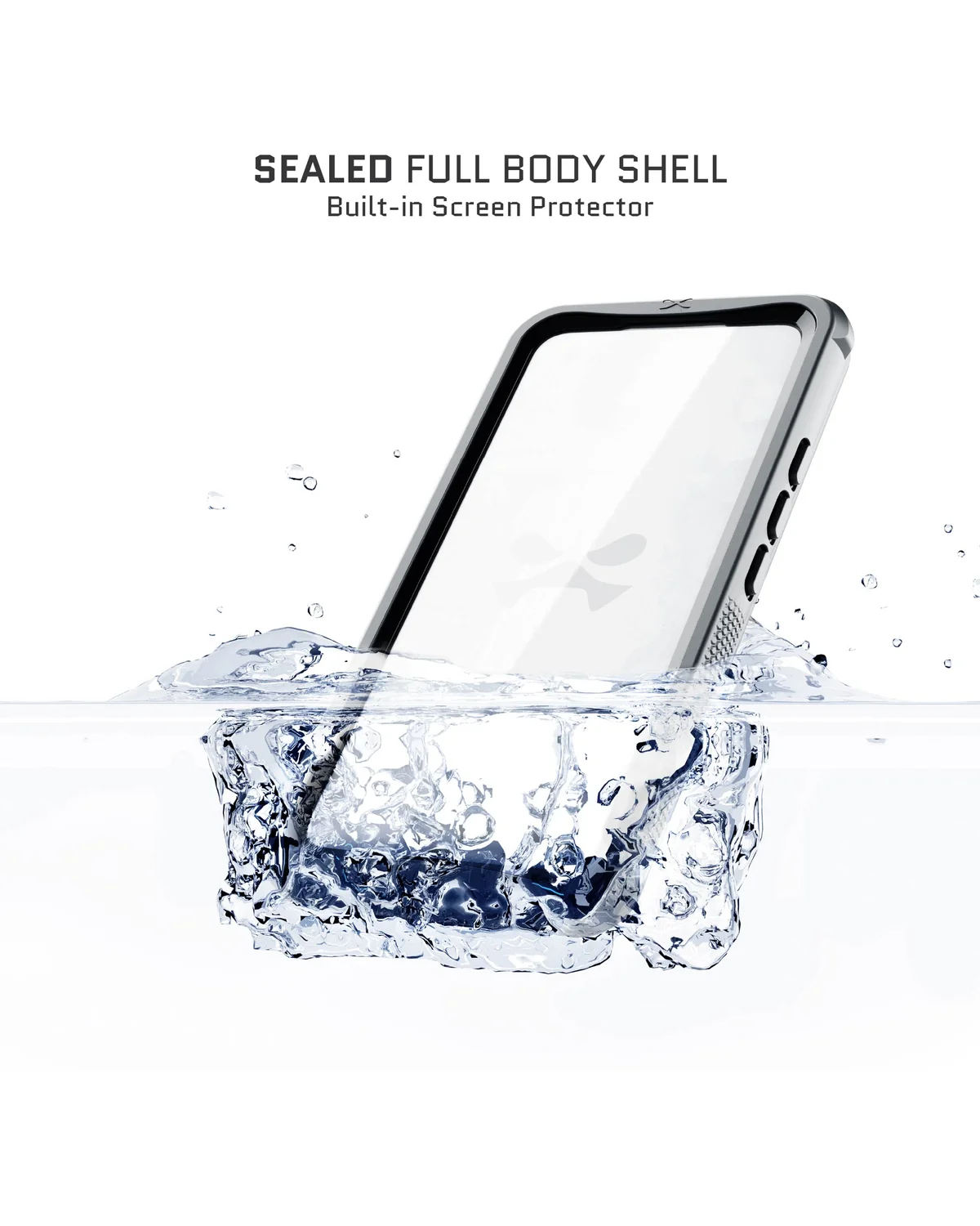 Ghostek Nautical Waterproof MagSafe Case Telefoonhoesje Belt Swivel Holster Apple iPhone 15 Pro Transparant