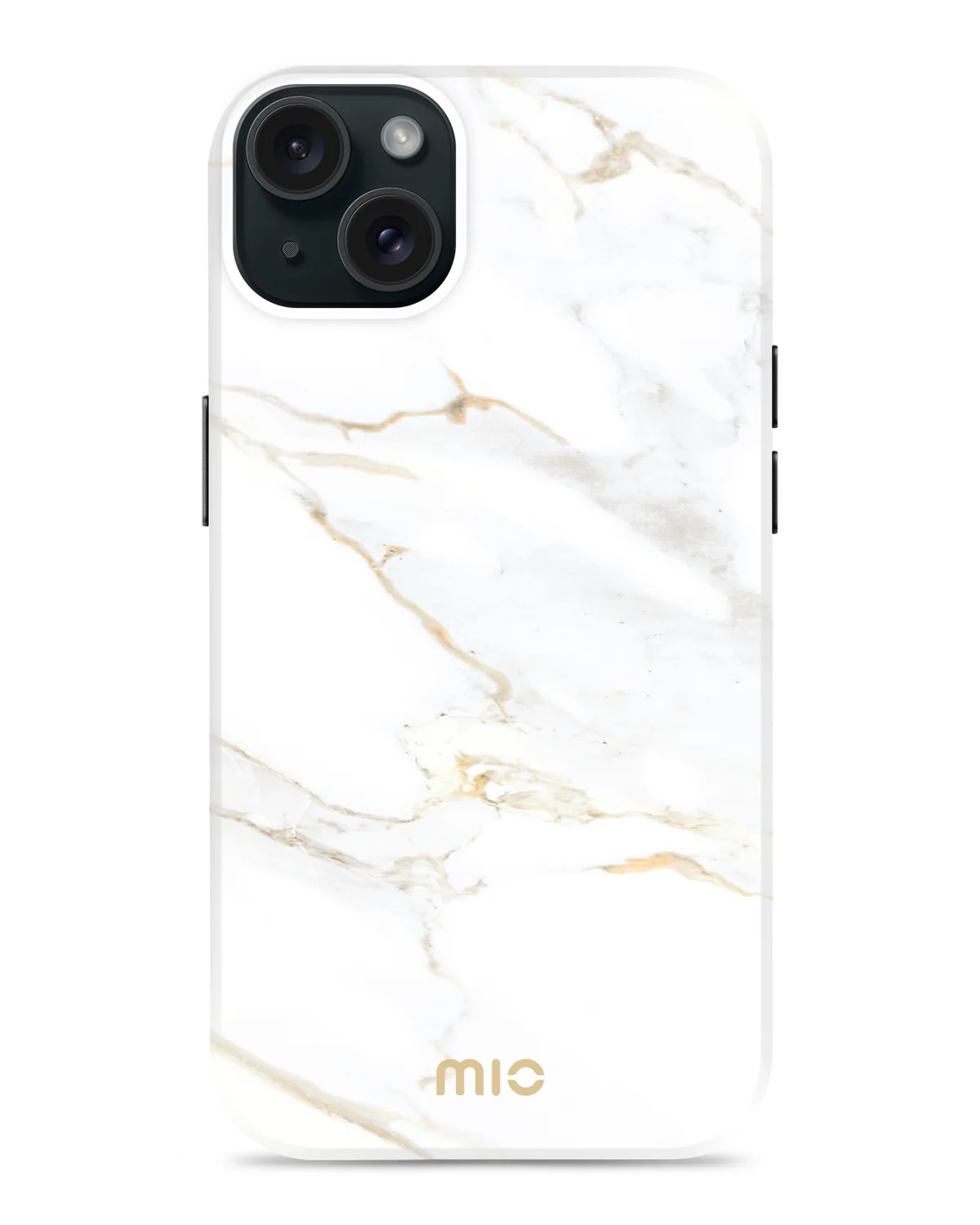 Mio By Mobilize Mio White Marble Magsafe Compatibel Telefoonhoesje iPhone 15 Wit