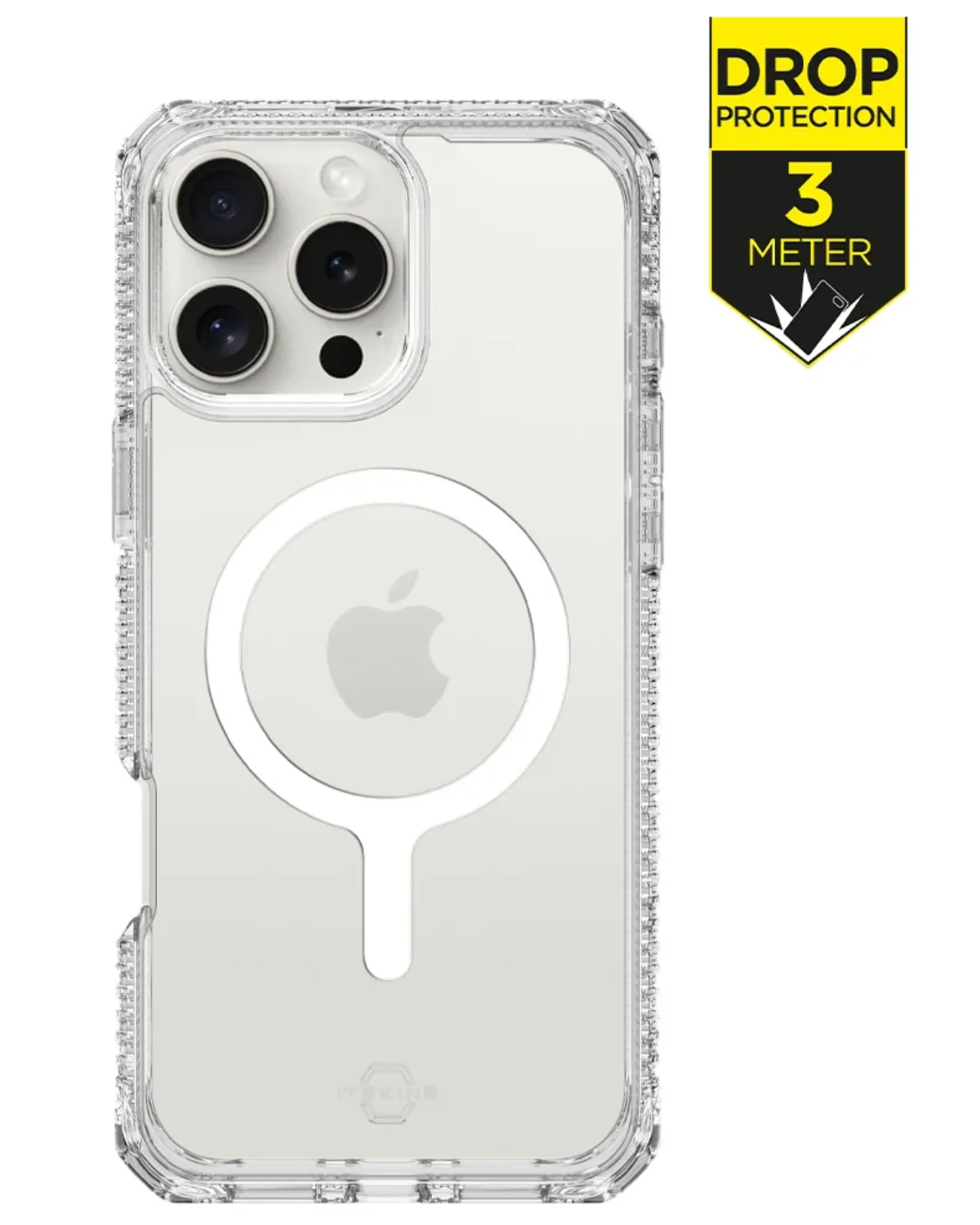 ITSKINS Level 2 HybridMagClear_R Telefoonhoesje Apple iPhone 16 Pro Transparant