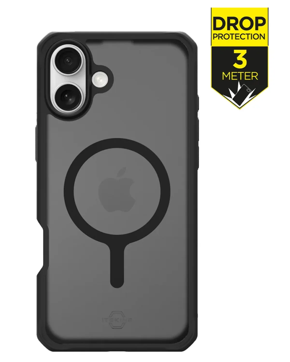 ITSKINS Level 2 HybridMagFrost_R Telefoonhoesje Apple iPhone 16 Plus Zwart